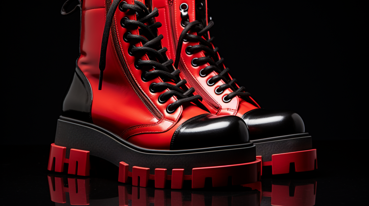 Изучаем модный обувной тренд: Mschf big red boots